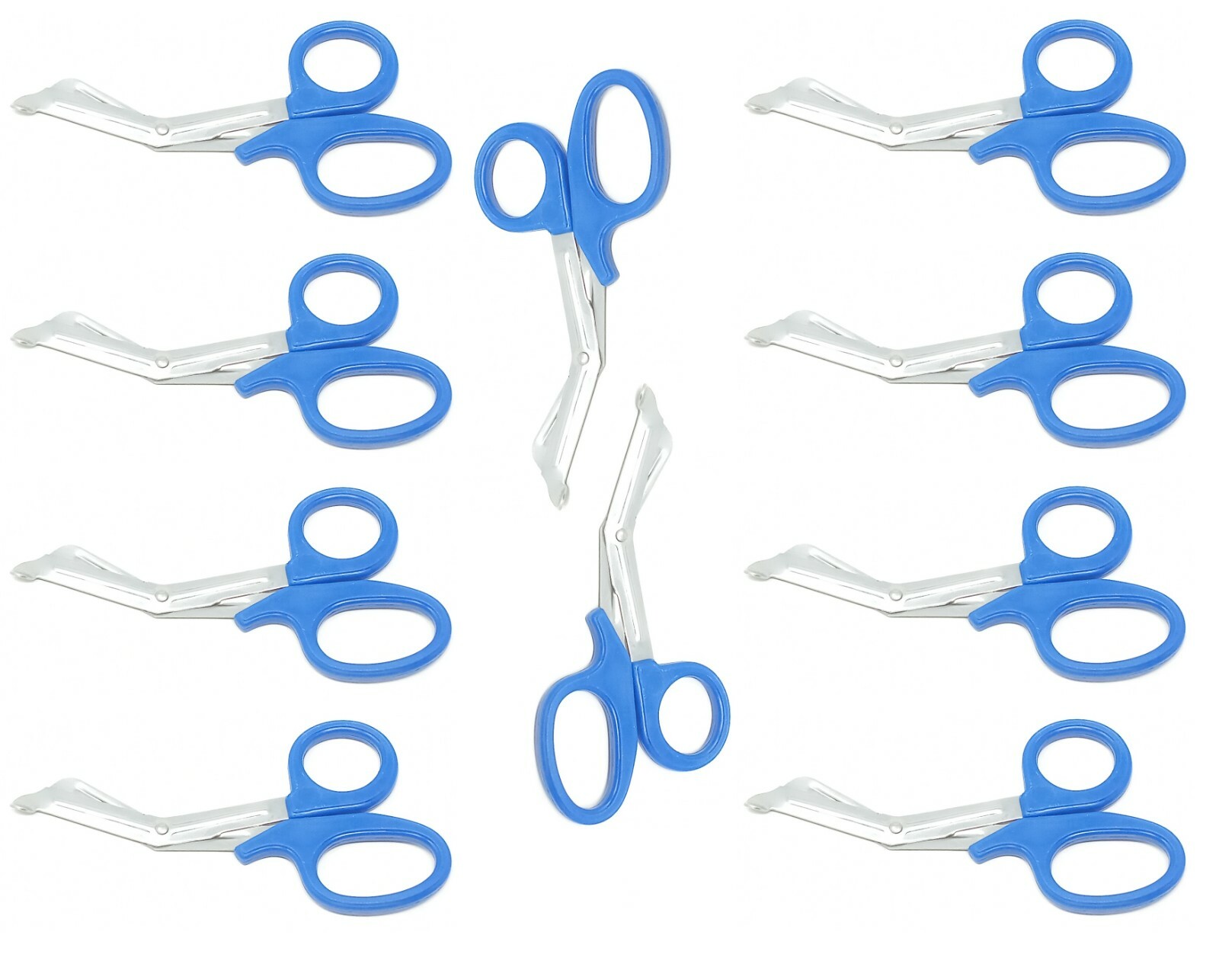 10 New Utility Scissors EMT/EMS Shears 7.25" (Blue)Bandage Paramedic Supply Eco