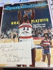 ELVIN HAYES AUTOGRAPHED 3X5 CARD-BASKETBALL HOF with 1978 SI Cover- Bullets