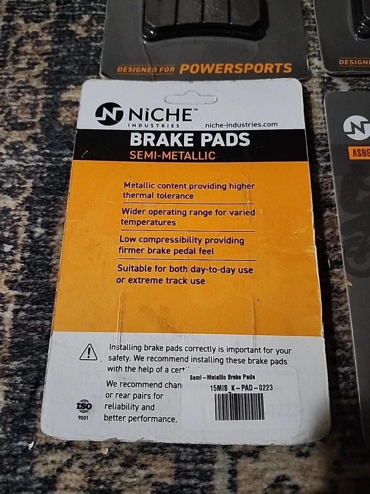 Niche Front Semi-Metallic Brake Pad Set K-PAD-0223 for Honda Valkyrie (x4) - Image 3 of 3