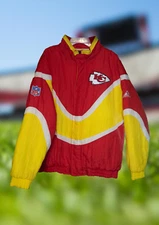 Vintage Kansas City Chiefs Pro Line Authentic Apex One Puffer Coat Men's Size L