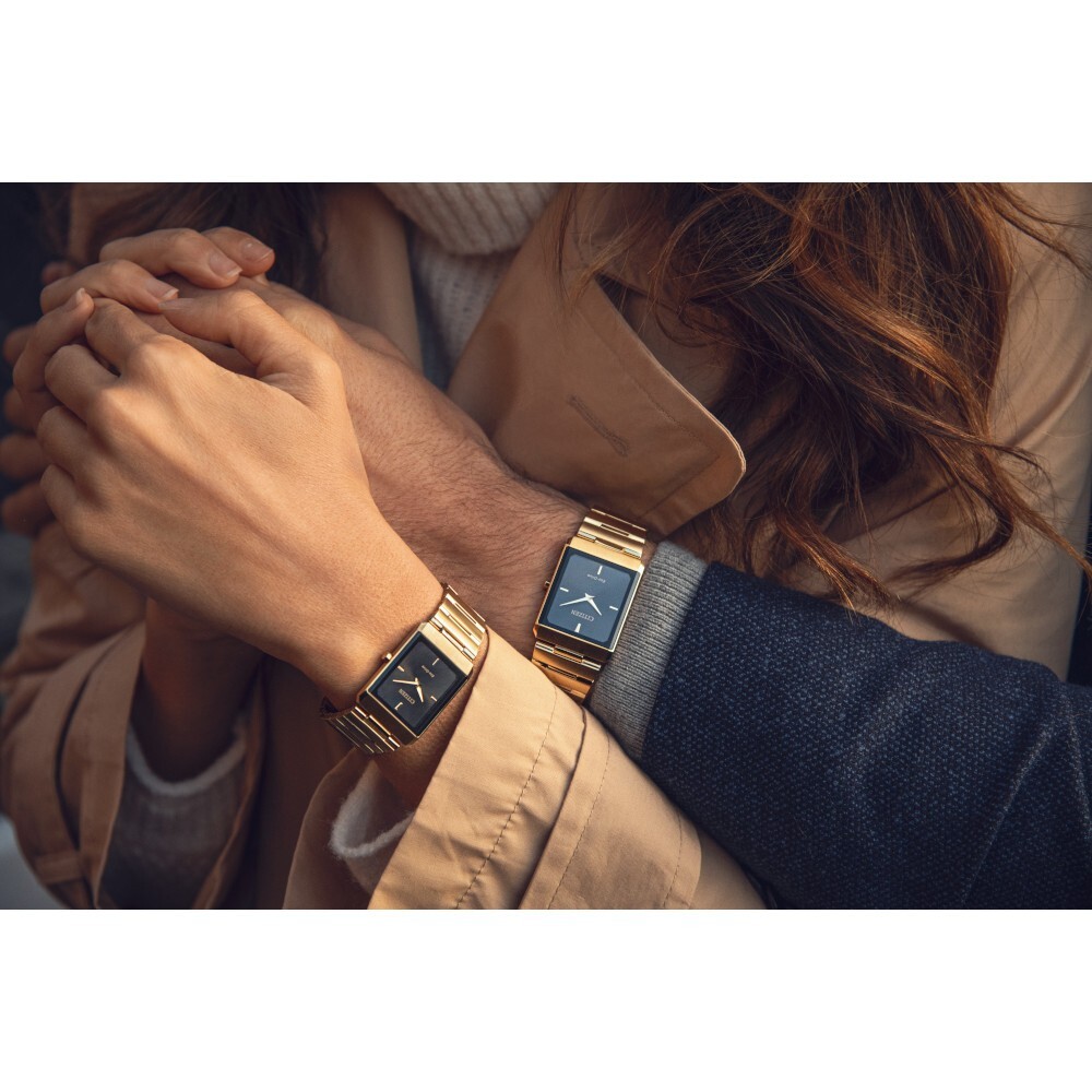 Citizen Eco-Drive Stiletto Women's Gold-Tone Black Dial