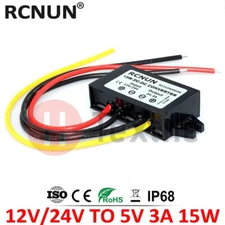 Car Waterproof DC-DC Converter 12V Step Down to 5V Power Supply Module 3A 15W