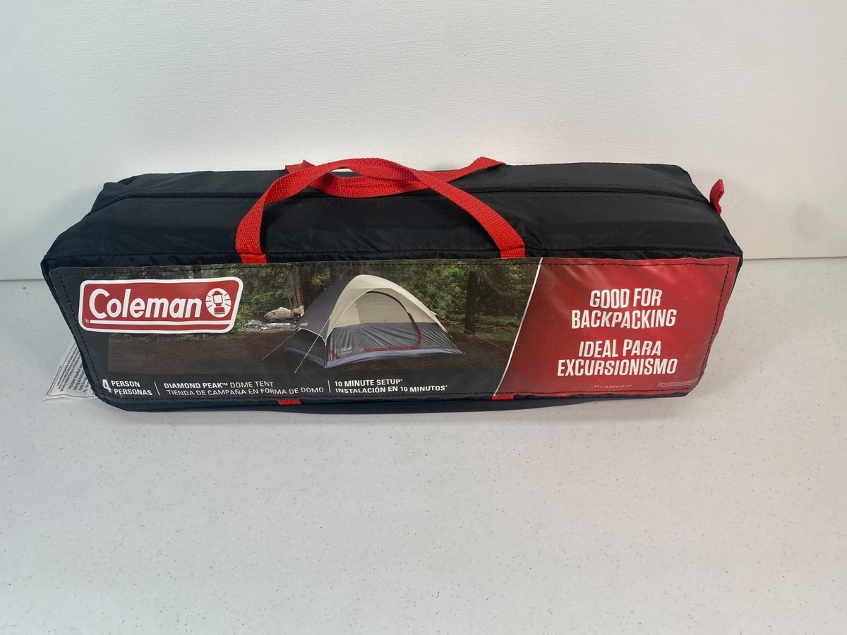 Coleman Diamond Peak 4 Person Dome Tent - Easy 10 Minute Setup | eBay