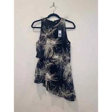 Halston Heritage Tunic Sleeveless Asymmetric Black Size 4 NWT $225
