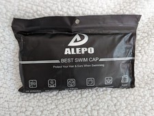 Alepo Swim Cap 2 Pack Black  White 