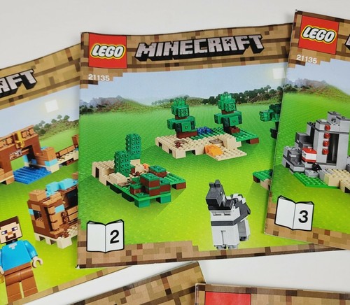 Lego Minecraft (21135) 5 verschiedene Bücher KOMPLETTE BEDIENUNGSANLEITUNG NUR SET - Bild 4 von 9