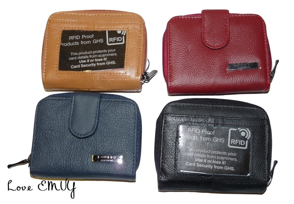 Ladies leather Lorenz purse RFID Protected with bus pass window / ID 3703