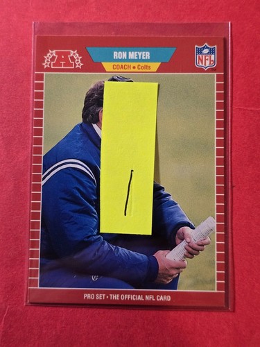 1989 Pro Set #166 Ron Meyer (Head Coach), cd1 - Bild 3 von 3