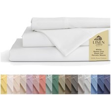 Crisp 100 Cotton Percale Sheets Queen Size Set