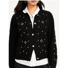 Brand New Ann Taylor LOFT Women's Size Small P Black Cardigan Sweater