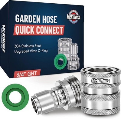 2PCS Garden Hose Quick Connect Fittings Universal Fit for Water Hose Connection