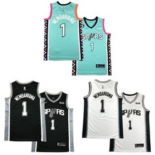 Spurs 1 MEN Stitched Jersey Green/Black/White