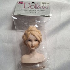 Vtg Mangelsen Porcelain Doll Head Hands Porcelain Blonde Hair / With Hands