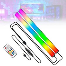 2PC RGB Under Monitor Light Gaming LED Desk Lamp Remote 353 Color Modes