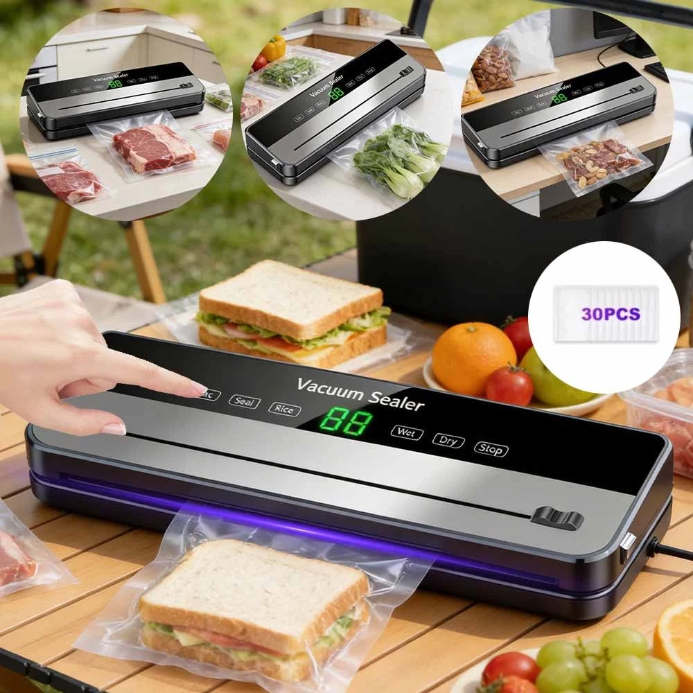 Electronic Vacuum Sealer Machine Seal a Meal Food Saver System + 30 Free Bags