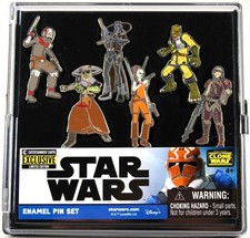 Star Wars Clone Wars Enamel Pin Set of 6 - Entertainment Earth Exclusive - NEW