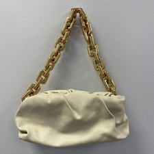Bottega Veneta Chain Pouch in Ivory Nappa Leather - Preowned