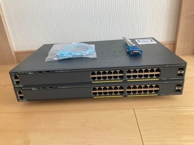 Cisco Catalyst 2960X WS-C2960X-24TS-LL L2 Switch 2 Stück mit Kabeln für CCNA CC