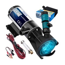 RV Macerator Pump, 12V 12GPM Self-Priming Waste Water Sewer Pump