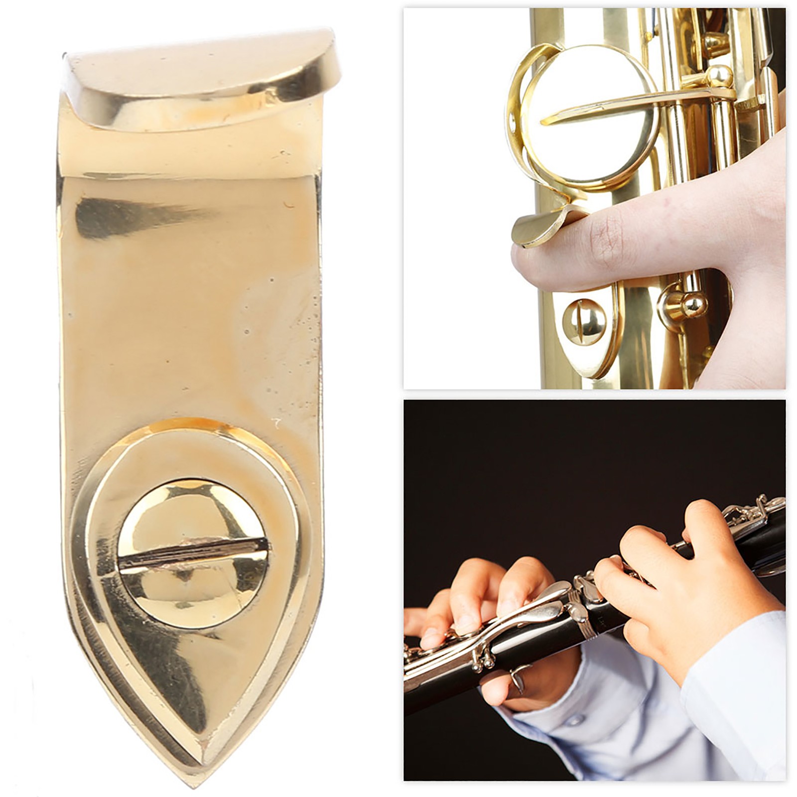 Saxophone Finger Rest Metal Thumb Rest Brass Universal Accessories Soprano A ECM