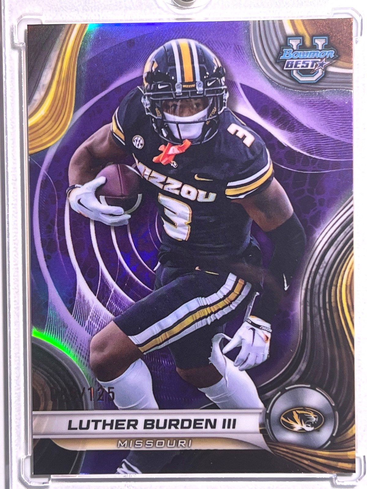 2024 Bowman's Best University - Luther Burden #21 Purple Refractor /125 (RC)