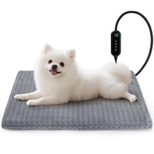 Heated Pet Bed with Adjustable Temperature, Waterproof, Chew Resistant, Small