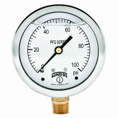 #ad #ad Brass Industrial Liquid Filled Pressure Gauge 2.5 Inch Dial Heavy Duty High $50.99