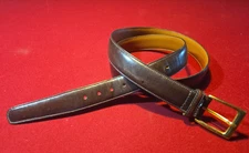 Men's TRAFALGAR Leather Belt Dress Brown Handcrafted Smooth SZ 42 Cortina