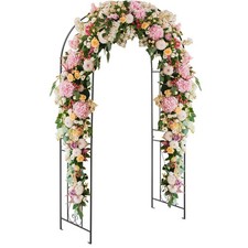 Garden Arch Heavy Duty Steel Trellis for Climbing Plants Outdoor Wedding Arbor