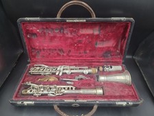 H.N. White Silver King N.P. Clarinet Circa 1940 With Case, As Is, Untested. MG 