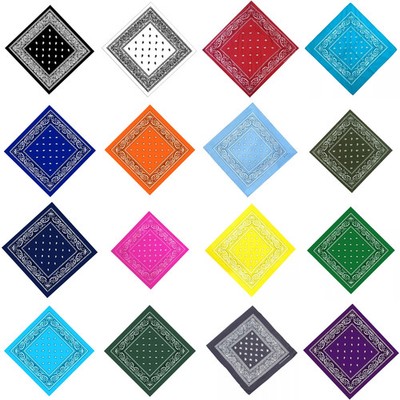 100 % BAUMWOLLE BANDANA PAISLEY HALS HANDGELENK KOPFTUCH UNISEX GEMISCHTE FARBEN/MUSTER