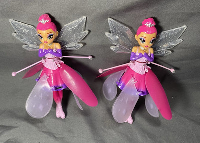 2 Crystal Flyers Magical Flying Toy Doll with Crystal Wings Interactive NO BASE