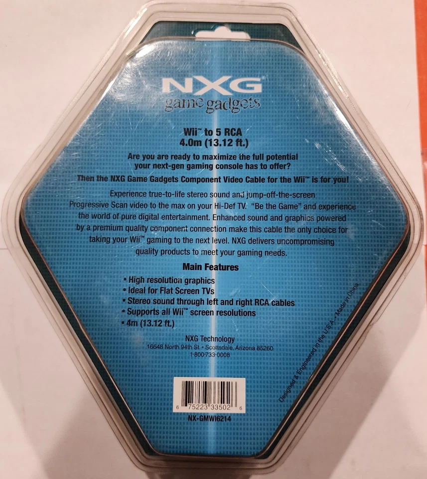 NXG Game Gadgets Component Audio Video Cable for Wii *SEE PICS - Image 2 of 2