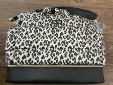 Itzy Ritzy Dream Weekender Leopard Print Puffer Style Travel  & Baby Diaper Bag