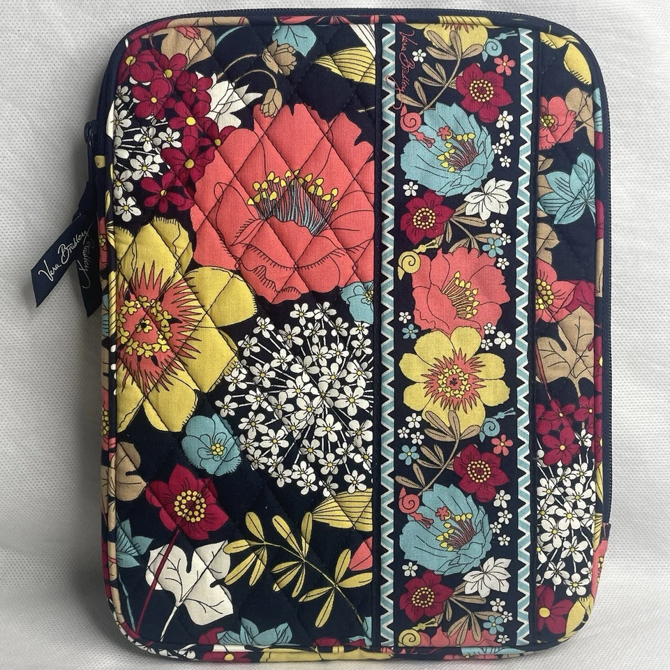 Vera Bradley Funda para Lector Electrónico Happy Snails Tablet Notebook Cremallera Bolsa Soporte de Identificación Foto 2 de 4