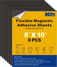 Adhesive Magnetic Sheets 8x10 Inch 8 Pack Flexible Magnet Sheets for Crafts PQ