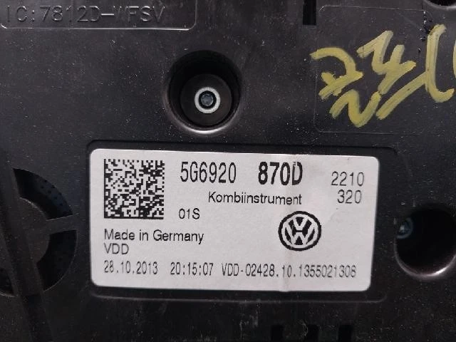Volkswagen Golf 2014 grupos de instrumentos 5G6920 870D Foto 4 de 4