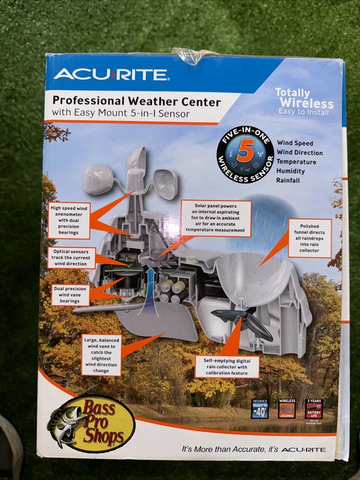 ACU RITE 01533 5 in 1 PROFESSIONAL WEATHER CENTER - NEW - Image 3 of 4