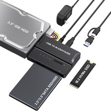 NVMe SSD Enclosure USB To M.2 IDE SATA Adapter Hard Drive Reader ToolFree