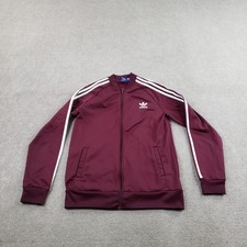 Adidas Track Jacket Girls XL Purple Full Zip Athletic Long Sleeve BP8170