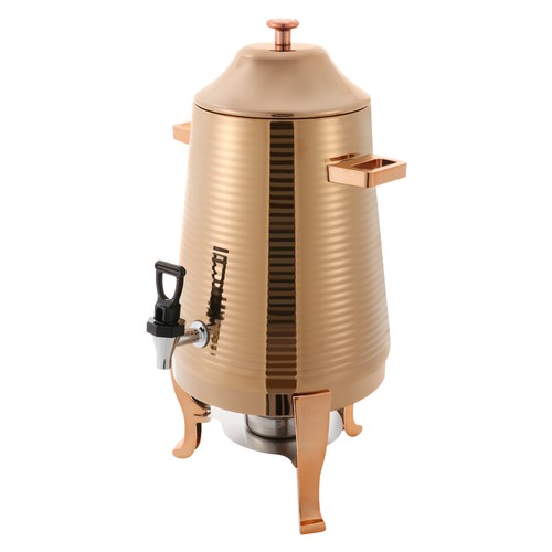 Distributore di Bevande in Acciaio Inox Oro Rosa 13L, Dispenser di Bevande Calde con Supporto - Foto 9 di 12