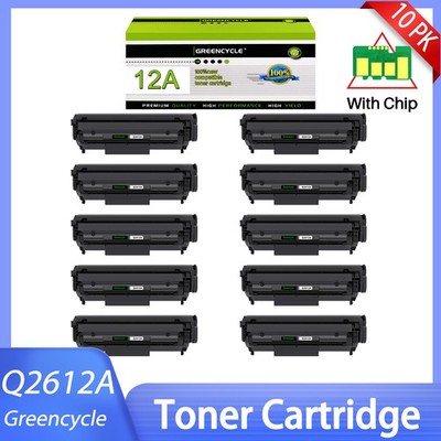 10PK Q2612A 12A Toner Cartridge for HP Laserjet M1005 1319f 1022n 1022nw Printer