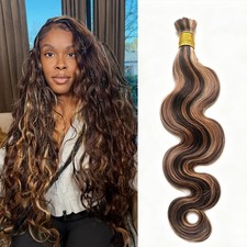 Boho Human Hair For Braiding 4/27/30 100G Body Wave Human Braiding Hair For B...