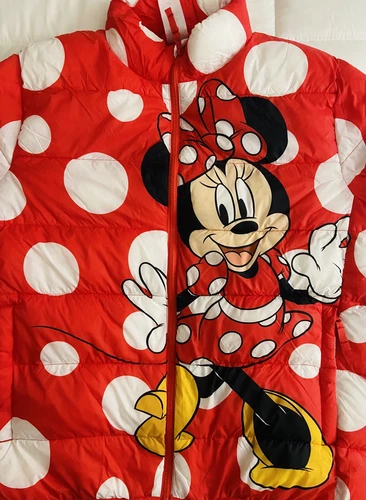Disney Parks Minnie Mouse Red Polka Dot Puffer Jacket