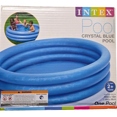 Intex Crystal Blue 3-Ring Inflatable Pool Swimming Pool