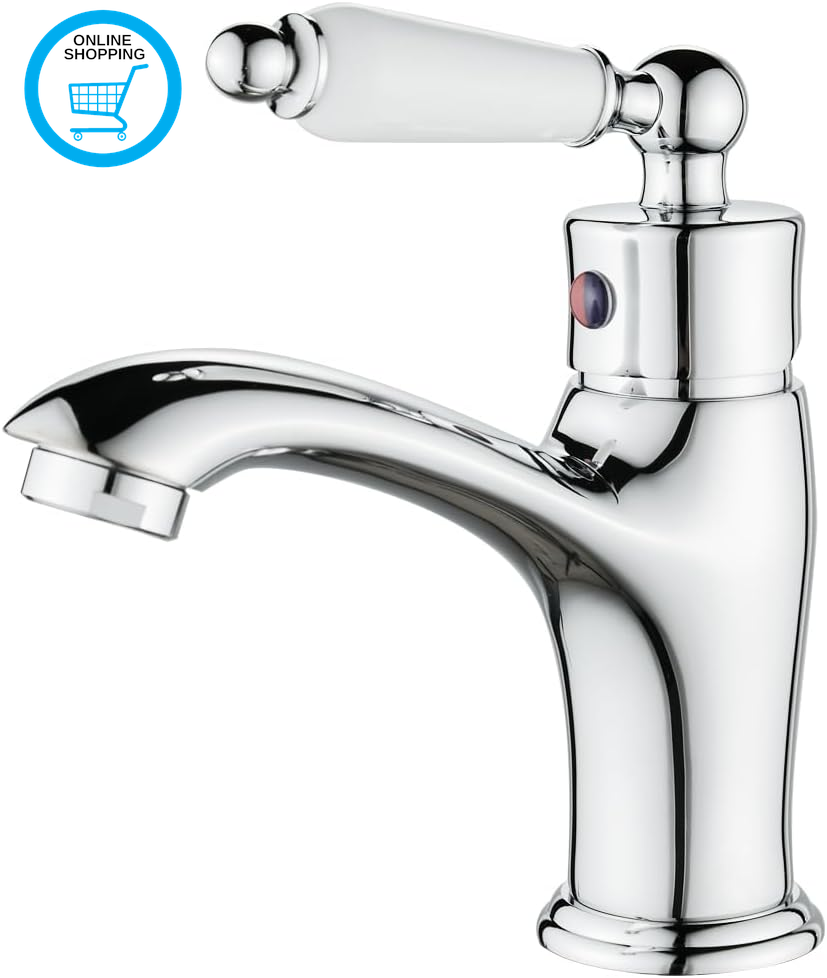 Traditional Bathroom Basin Mixer Tap, Luxury Victorian Basin Mixer, Single Lever