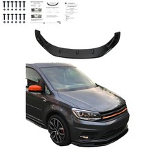 Front Ansatz Spoiler Schwarz Glanz passend für VW Caddy 2015-2021