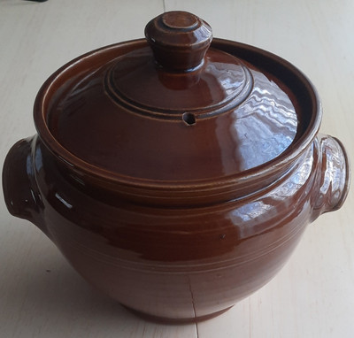 PEARSONS OF CHESTERFIELD Large4Pt Kasserolle Topf & Deckel Schale Treacle braune Glasur