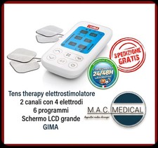 Tens therapy a 2 canali con 4 elettrodi, 6 programmi e grande schermo LCD