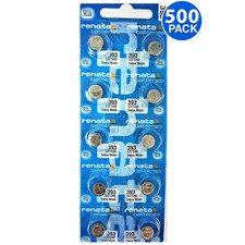 Renata 393 SR754W 1.55V Silver Oxide Watch 500 Batteries - Made in Switzerland